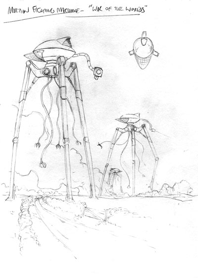 fighting machine sketch 1 - &copy; Paul Mudie